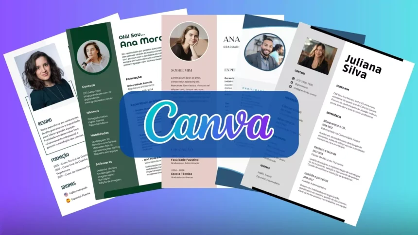 5 Melhores Modelos de Currículos Editáveis no Canva para 2024!